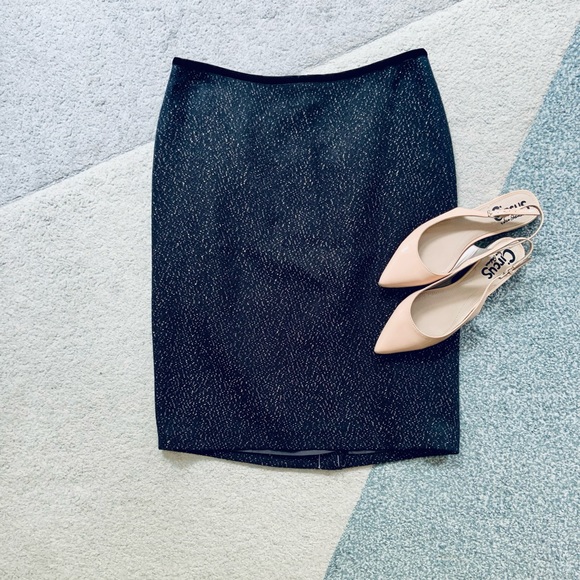 Talbots Dresses & Skirts - Talbots NWT Black and Gold Speckled Midi Skirt